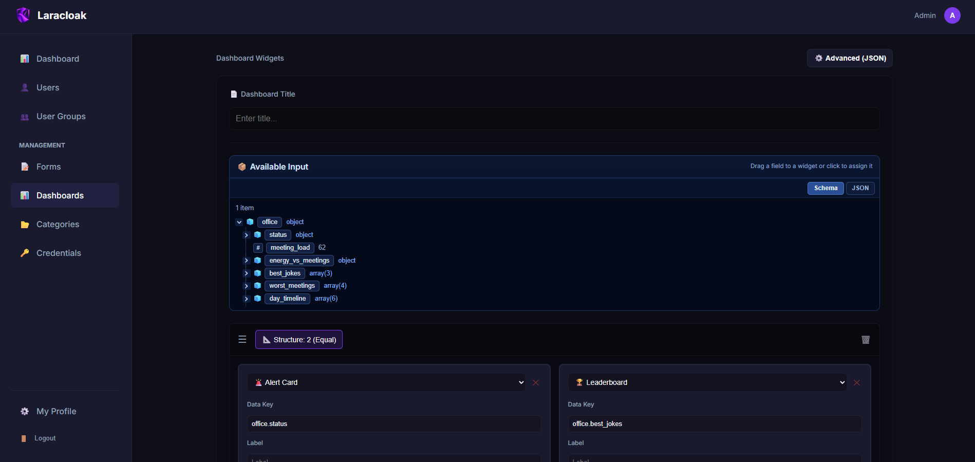 Placeholder: Page creation form screenshot
